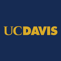A word 'UC DAVIS' with navy blue background.