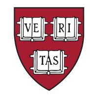 Harvard University logo in white background.