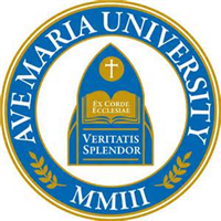 Ave Maria University logo.