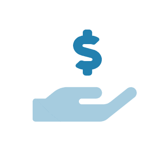 illustration of hand with dollar sign