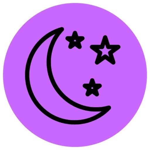 Purple moon icon