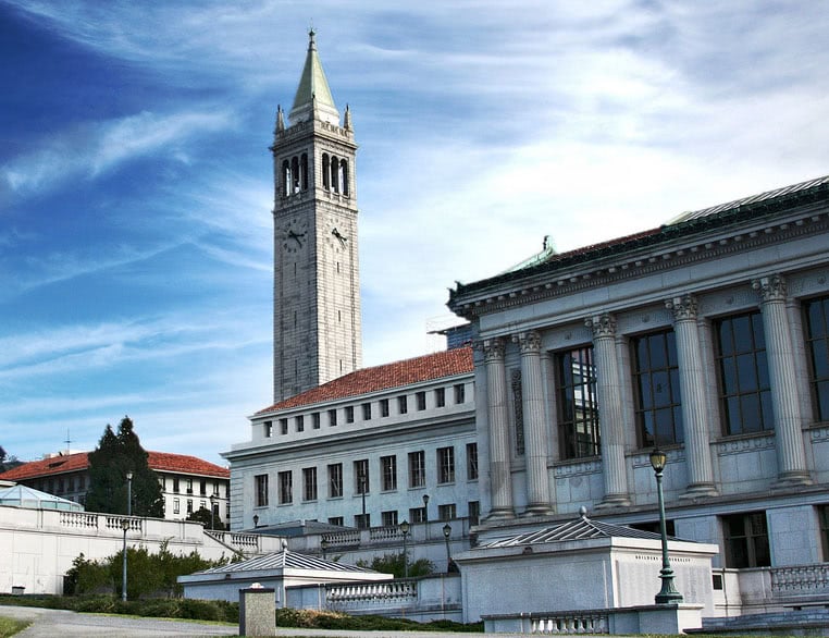University of California, Berkeley campus building and tower.