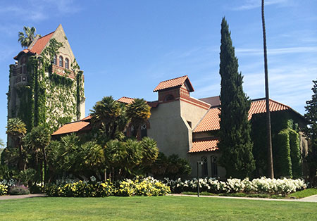 San Jose State University's ivy-covered Tower Hall.