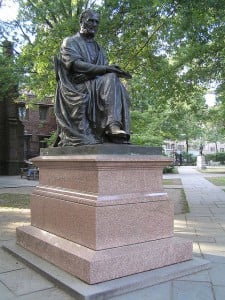 A statue of Theodore Dwight Woolsey.