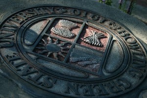 Bowling Green State University's stone plate.