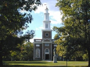 Chapel building in the Hamilton College campus.
