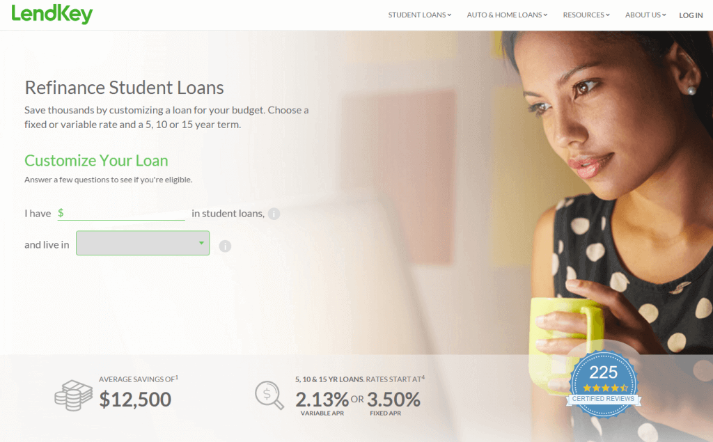 LendKey has a network of local and regional lenders around the country that provide student loans and refinance/consolidation options.