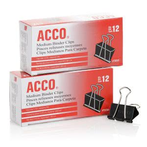 Acco binder clips. Click to view its Amazon page.