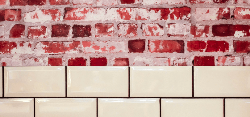 Brick and tile wall