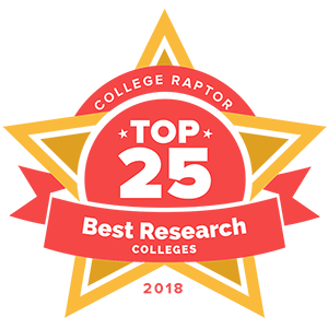 Top 25 best research colleges badge
