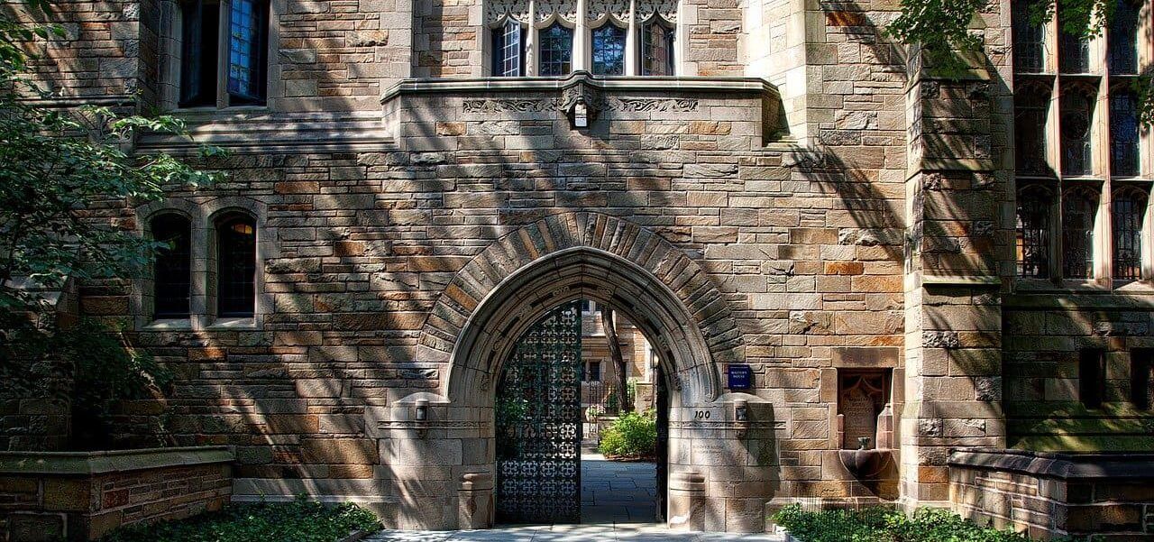 Archway on a college campus.