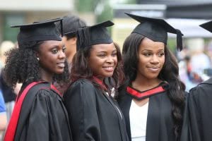 Female graduate students posing for a picture.