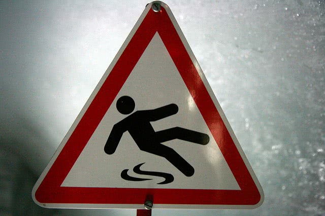 Icy Warning Sign.