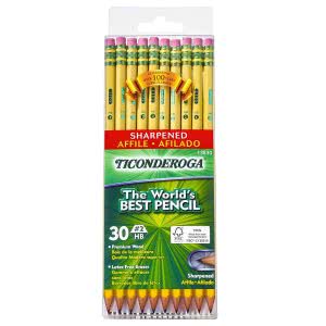 Package of pre-sharpened yellow pencils. Click to view its Amazon page.