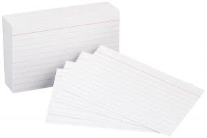 Package of white notecards. Click to view its Amazon page. 
