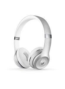 White and silver Beats headphones. Click to view its Amazon page.