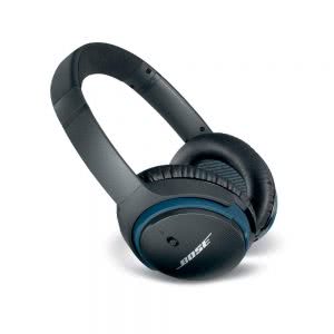 Black over-the-ear Bose wireless headphones. Click to view its Amazon page.