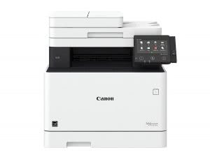White Canon laser printer. Click to view its Amazon page. 