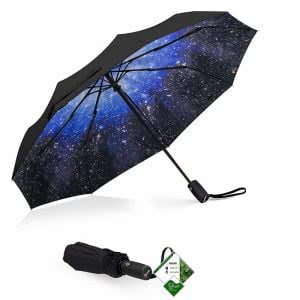 Black umbrella with Starry Night printed on the underside. Click to view its Amazon page.