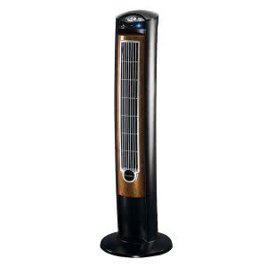 Black Lasko wind curve tower fan. Click to view its Amazon page.
