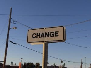 Sign that says change - calculate student loan payment