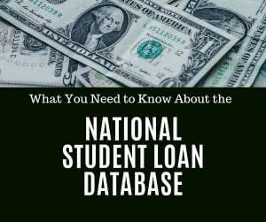 Money with text: what you need to know about the National Student Loan Database