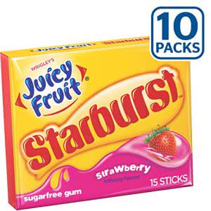 Juicy Fruit Starburst gum