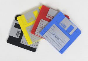 Modern Coasters floppy disk coasters