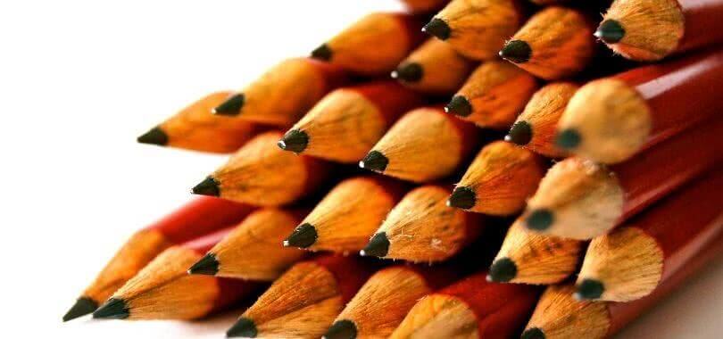 Two dozen sharpened red pencils