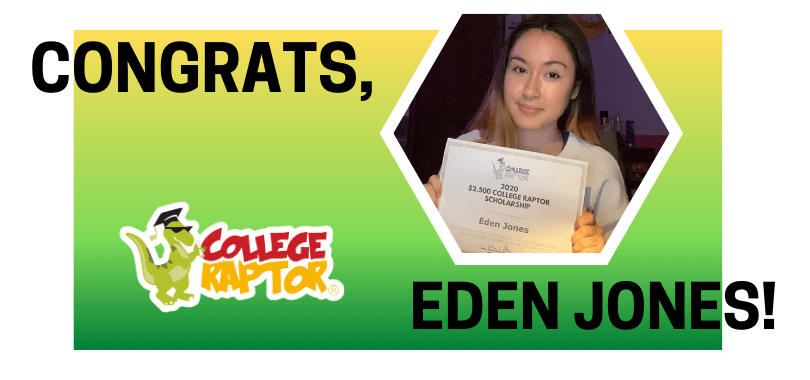 Latest scholarship winner Eden Jones