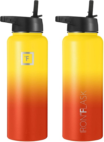 Iron Flask water bottle. Clicking will lead to its Amazon page. 