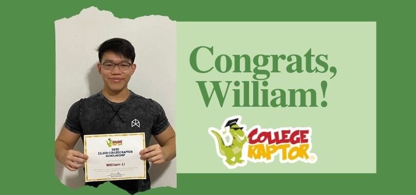 $2500 Scholarship winner William Li